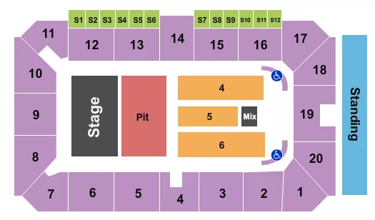 seating chart for Sudbury Arena - Endstage GA Pit - eventticketscenter.com