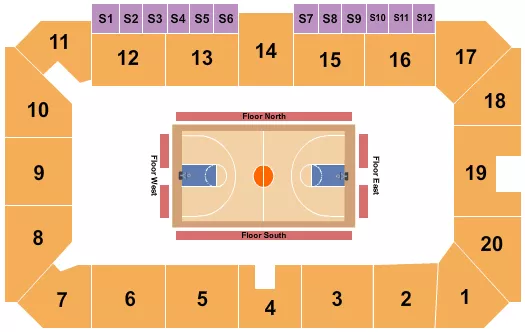 seating chart for Sudbury Arena - Basketball - Globetrotters - eventticketscenter.com