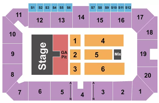 seating chart for Sudbury Arena - Three Days Grace - eventticketscenter.com