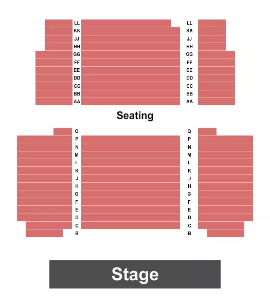 seating chart for Suffolk Center For Cultural Arts - Endstage - eventticketscenter.com