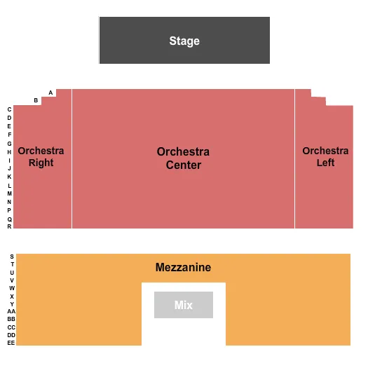 seating chart for Sugar Creek Casino - End Stage 2 - eventticketscenter.com