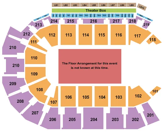 seating chart for Summit Arena at The Monument - Generic Floor - eventticketscenter.com