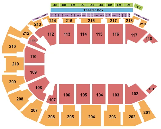 seating chart for Summit Arena at The Monument - Rodeo 2 - eventticketscenter.com