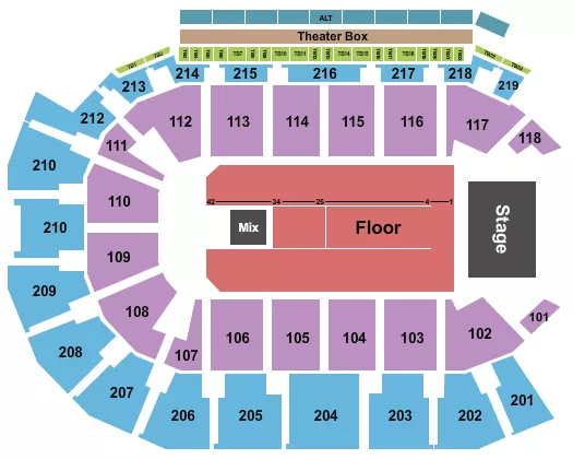 seating chart for Summit Arena at The Monument - Weird Al - eventticketscenter.com