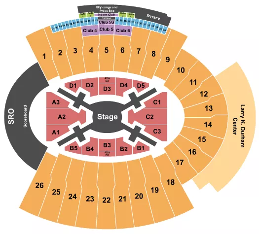 seating chart for Sun Bowl Stadium - BTS - eventticketscenter.com