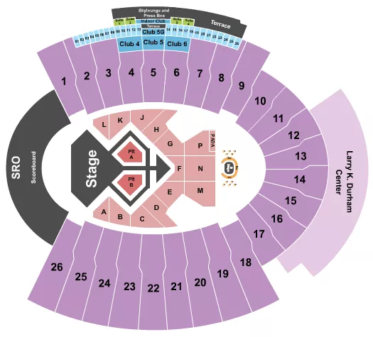 seating chart for Sun Bowl Stadium - Usher - eventticketscenter.com