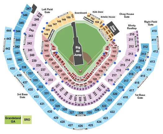 seating chart for Truist Park - Baseball - eventticketscenter.com