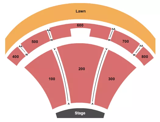 seating chart for Sun Valley Pavilion At The Sun Valley Center for the Arts - Endstage w/ Lawn - eventticketscenter.com