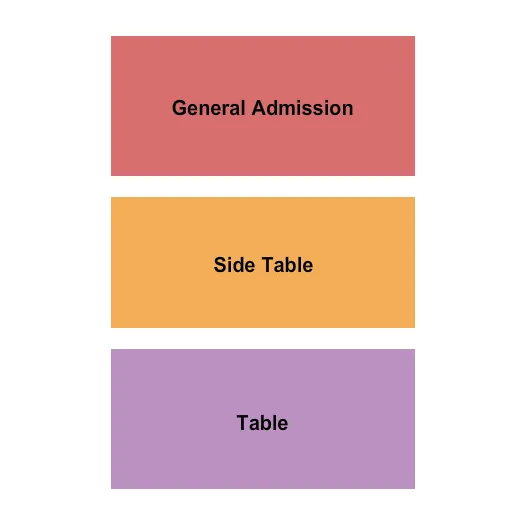seating chart for Sunbar Tempe - GA/Side Table/Table - eventticketscenter.com