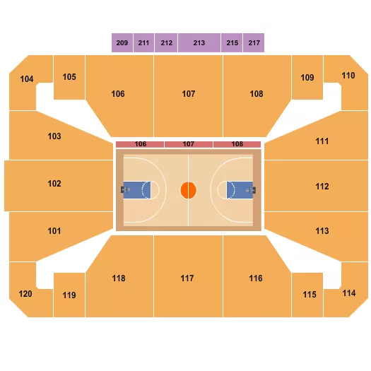 seating chart for Suncoast Credit Union Arena - Basketball - eventticketscenter.com