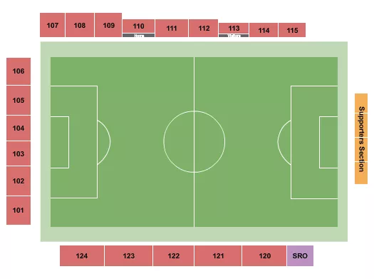 seating chart for Suncoast Credit Union Field - Soccer - eventticketscenter.com