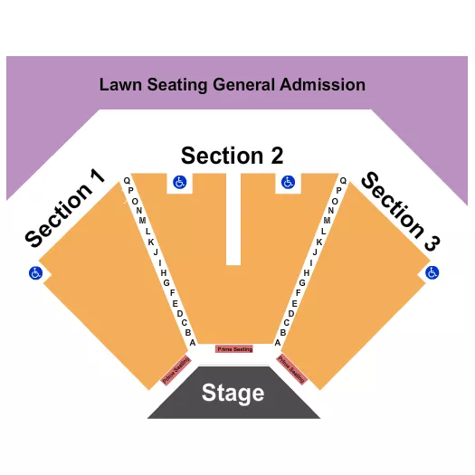 seating chart for Sundance Mountain Resort Outdoor Amphitheatre - Endstage - eventticketscenter.com