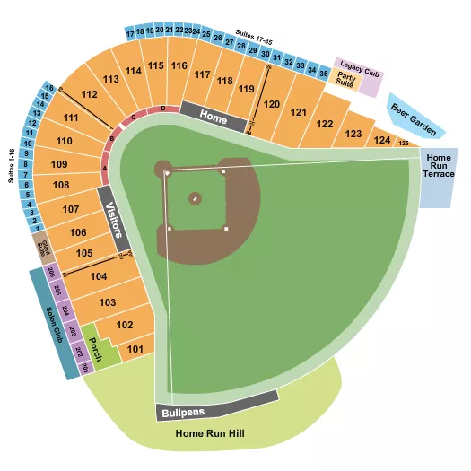 seating chart for Sutter Health Park - Baseball - eventticketscenter.com