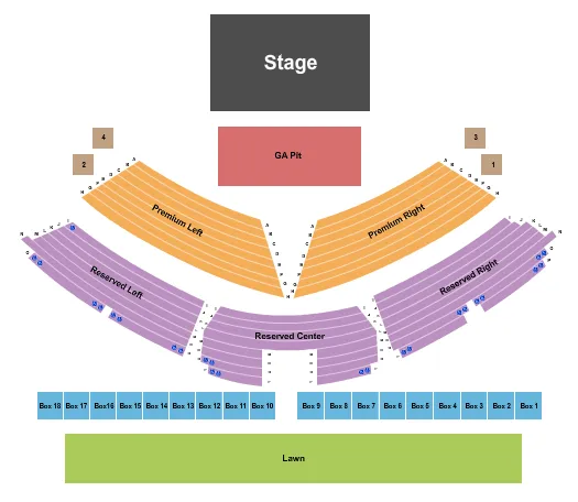 seating chart for Sweetland Amphitheatre at Boyd Park - Endstage GA Pit - eventticketscenter.com