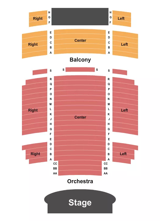 seating chart for Sylvia And Danny Kaye Playhouse - Endstage - eventticketscenter.com