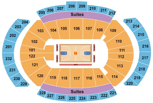 seating chart for T-Mobile Center - Basketball - Globetrotters - eventticketscenter.com