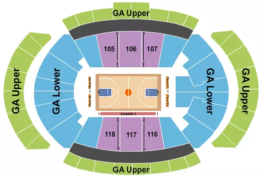 seating chart for T-Mobile Center - Basketball GA - eventticketscenter.com