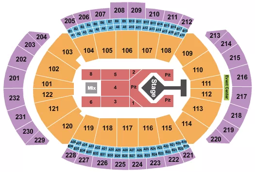 seating chart for T-Mobile Center - Blink 182 - eventticketscenter.com