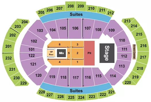 seating chart for T-Mobile Center - Breaking Benjamin - eventticketscenter.com