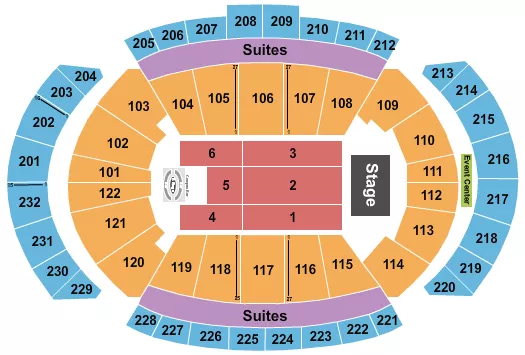 seating chart for T-Mobile Center - Carin Leon - eventticketscenter.com