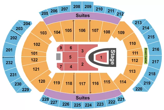 seating chart for T-Mobile Center - For King and Country - eventticketscenter.com