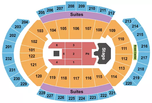 seating chart for T-Mobile Center - Ghost - eventticketscenter.com