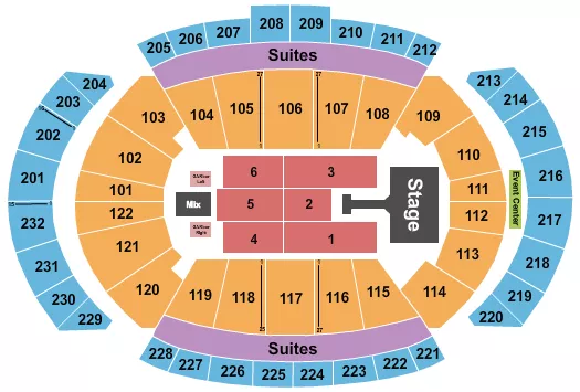 seating chart for T-Mobile Center - Jonas Brothers 1 - eventticketscenter.com