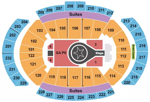 seating chart for T-Mobile Center - Kacey Musgraves - eventticketscenter.com