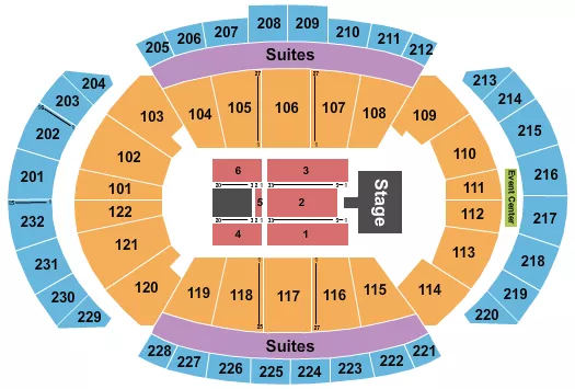 seating chart for T-Mobile Center - Kid Rock - eventticketscenter.com