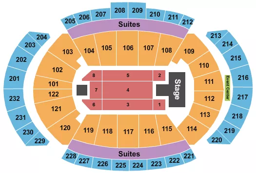 seating chart for T-Mobile Center - Matt Rife - eventticketscenter.com