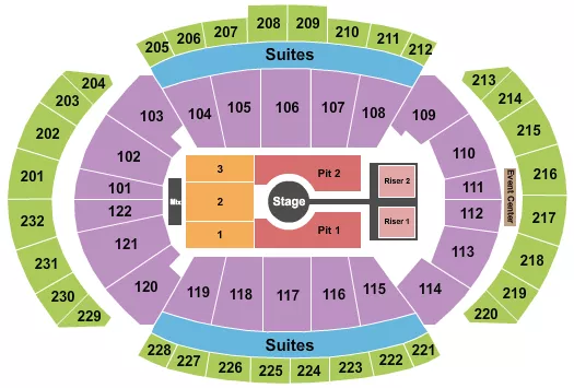 seating chart for T-Mobile Center - Peso Pluma - eventticketscenter.com