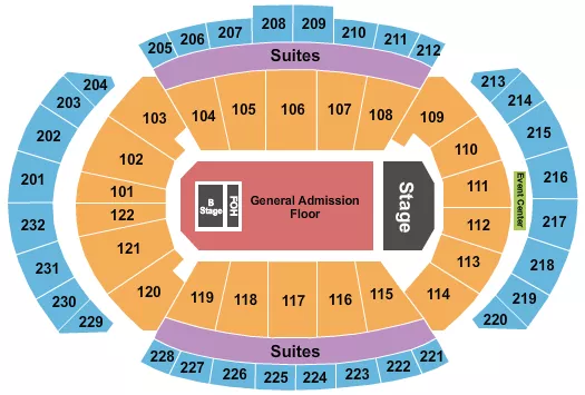 seating chart for T-Mobile Center - Tyler The Creator - eventticketscenter.com