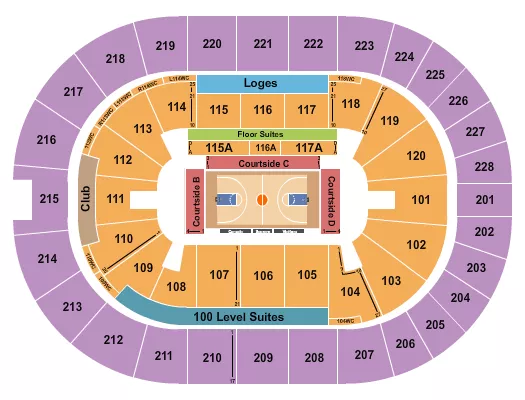 seating chart for TD Coliseum - Basketball FIBA - eventticketscenter.com