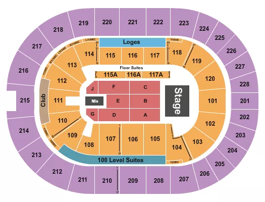 seating chart for TD Coliseum - Endstage 3 - eventticketscenter.com