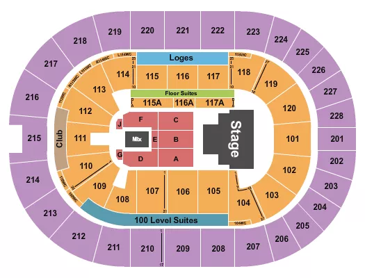 seating chart for TD Coliseum - I-dle - eventticketscenter.com