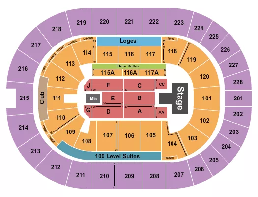 seating chart for TD Coliseum - Matt Rife - eventticketscenter.com