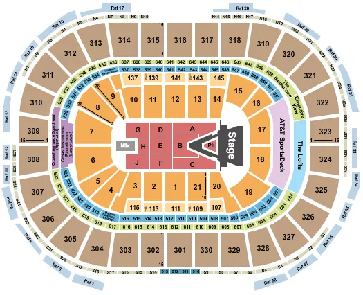 seating chart for TD Garden - Aerosmith - eventticketscenter.com