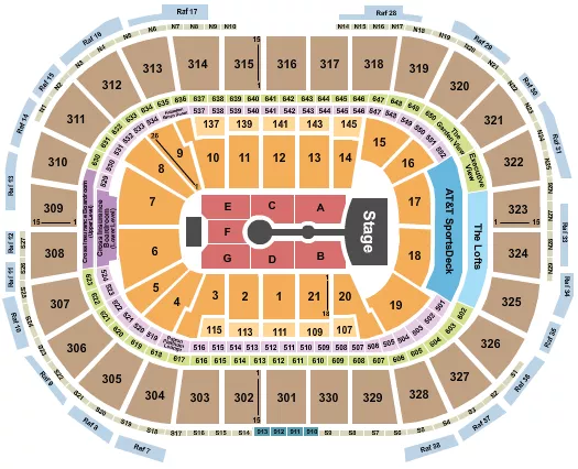 seating chart for TD Garden - Ariana Grande - eventticketscenter.com