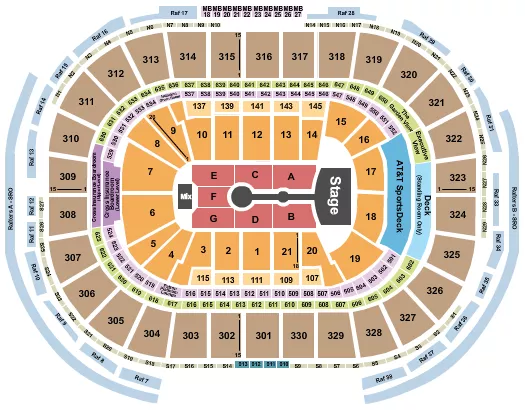 seating chart for TD Garden - Ariana Grande - eventticketscenter.com