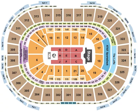 seating chart for TD Garden - Aventura - eventticketscenter.com