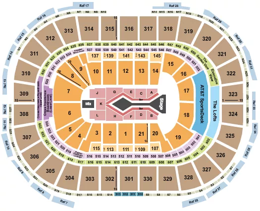 seating chart for TD Garden - Blake Shelton - eventticketscenter.com