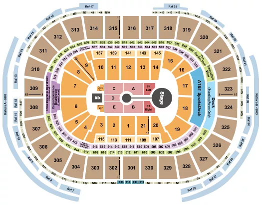 seating chart for TD Garden - Brandon Lake - eventticketscenter.com