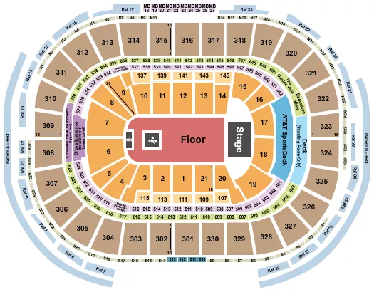 seating chart for TD Garden - Calvin Harris - eventticketscenter.com