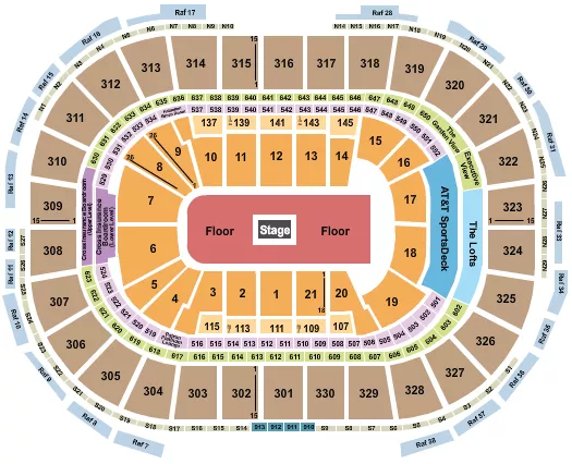 seating chart for TD Garden - CenterStage 3 - eventticketscenter.com