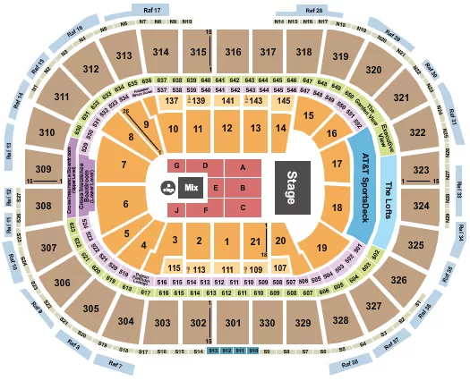 seating chart for TD Garden - Chris Brown - eventticketscenter.com
