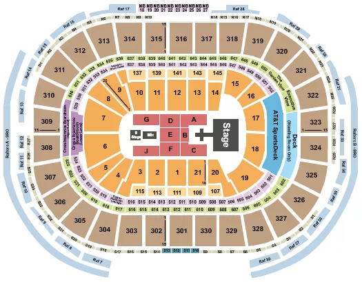 seating chart for TD Garden - Def Leppard - eventticketscenter.com