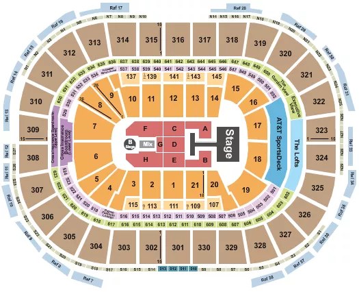 seating chart for TD Garden - Descendants & Zombies - eventticketscenter.com