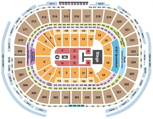 seating chart for TD Garden - Descendants & Zombies - eventticketscenter.com
