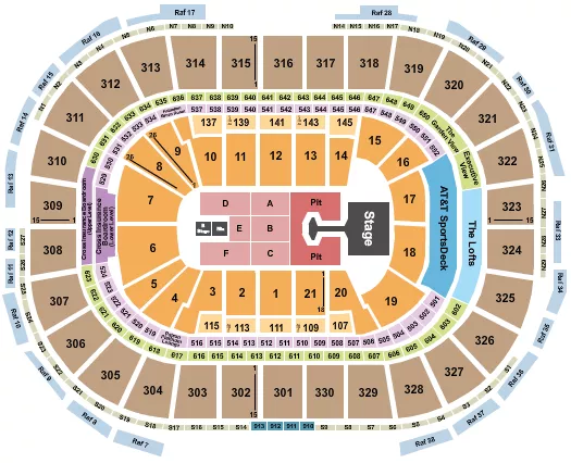 seating chart for TD Garden - Disturbed - eventticketscenter.com