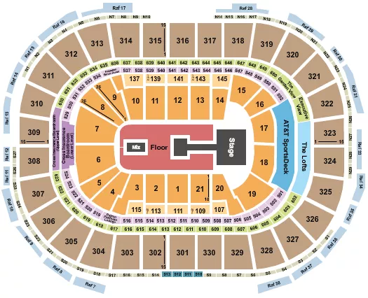 seating chart for TD Garden - Dua Lipa - eventticketscenter.com